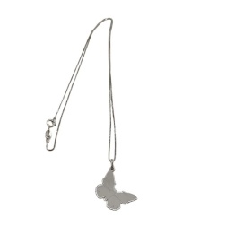 Bomboniera battesimo collana farfalla argento 925